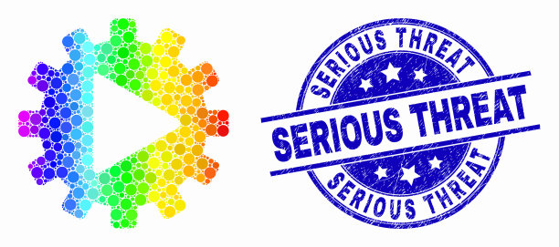 彩虹色的星点启动齿轮图片下载