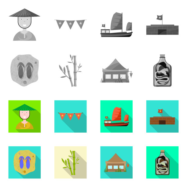 设计越南和传统符号图片下载