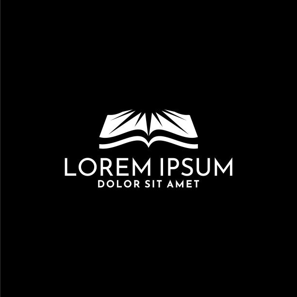 图书标识模板与负空间阳光图片下载