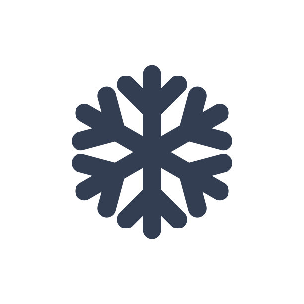 雪花图标黑色剪影雪花标志图片下载