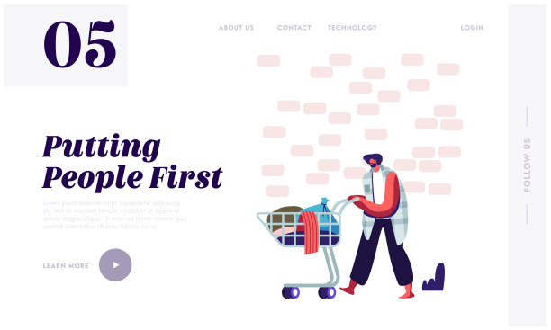 无家可归的成年人贫穷流浪汉需要帮助网站着陆图片下载