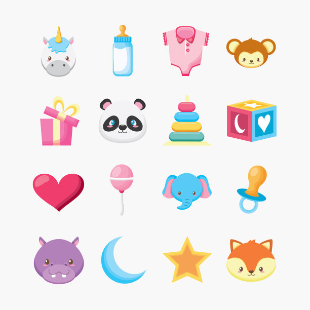 捆绑可爱的动物和玩具图片下载