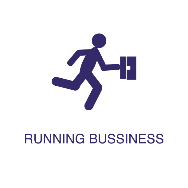 以扁平化的简约风格运行商人元素图片下载