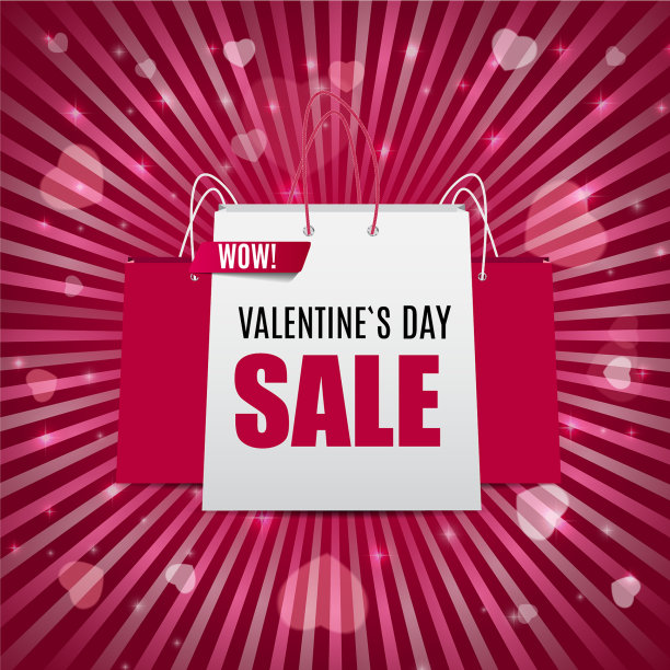 情人节的爱情和感情销售背景图片下载