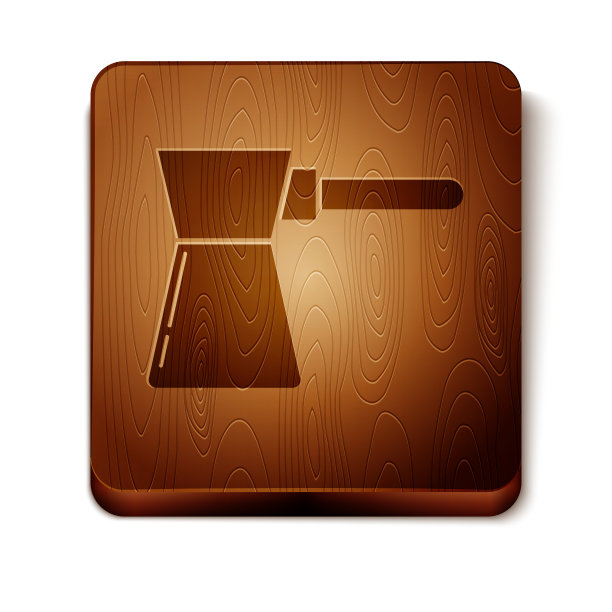 棕色咖啡土耳其图标孤立在白色图片下载