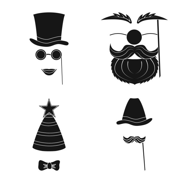 设计派对及生日标志套装图片下载