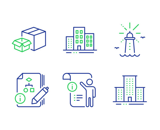 手动文档建筑和算法图标集图片下载