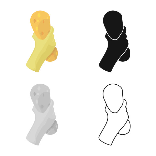 手和海绵图标图片下载