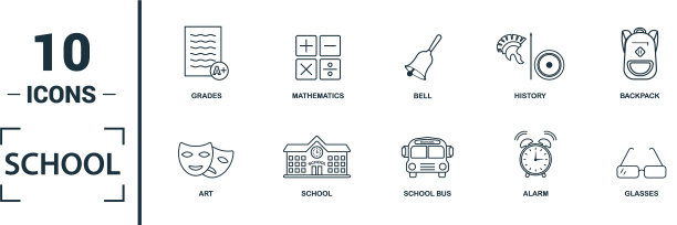 学校图标设置包括学校的创意元素图片下载