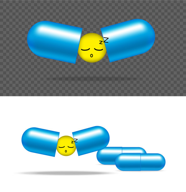 逼真的药丸与睡眠胶囊图片下载