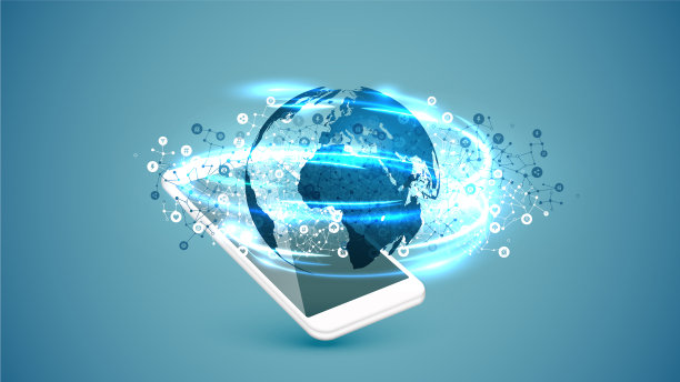 高度详细的智能手机连接全球图片下载