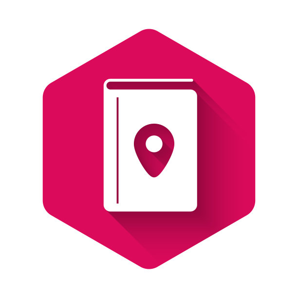 白色封面书旅游指南图标孤立与图片下载