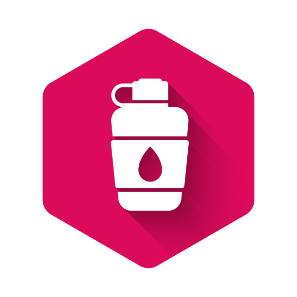 白色水壶图标孤立与长图片下载