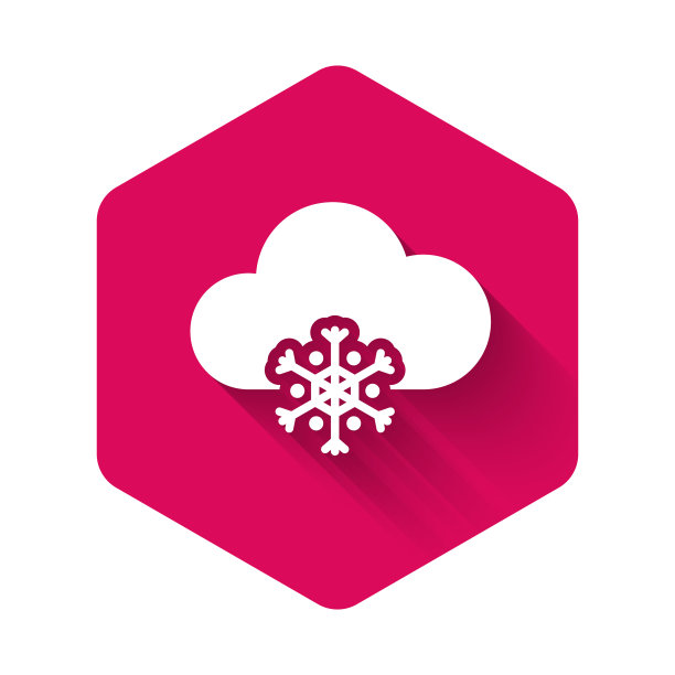 白色的云与雪的图标隔离与长图片下载