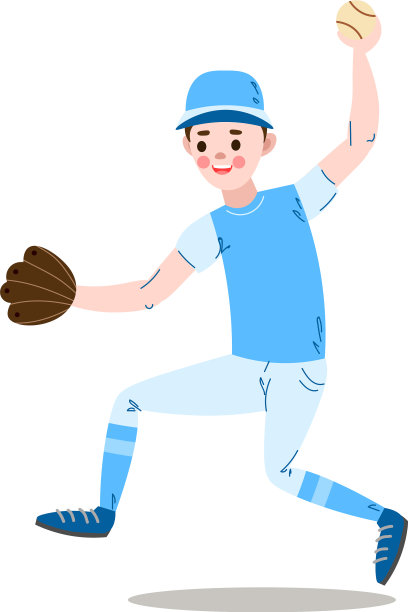 那个穿蓝色制服的少年棒球运动员图片下载