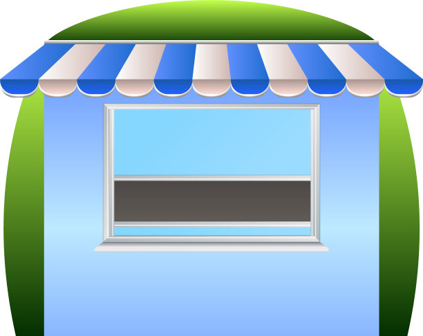 商店亭图标卡通风格图片下载