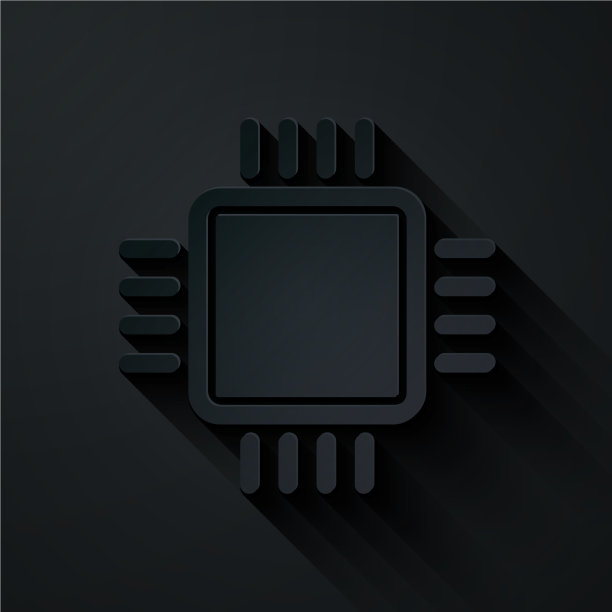 具有微电路的剪纸电脑处理器图片下载