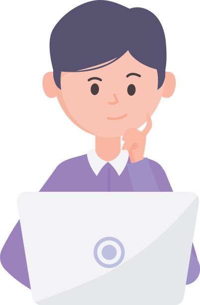 年轻人在用笔记本电脑图片下载