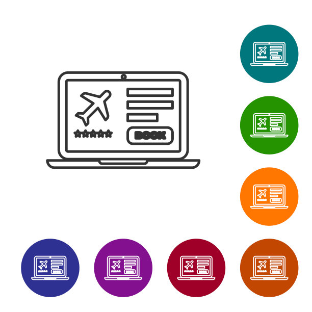 带电子登机牌的灰色线笔记本电脑图片下载