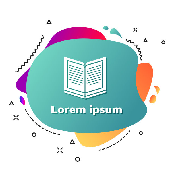 白色打开书图标孤立在白色背景图片下载