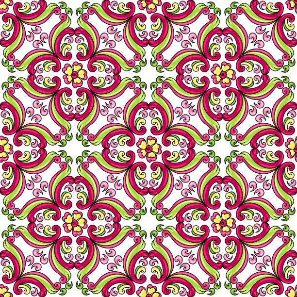 墨西哥塔拉维拉带花瓷砖图案图片下载