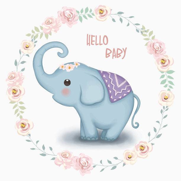 可爱的小象图片下载