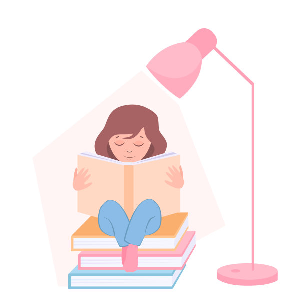 女孩正在看书图片下载