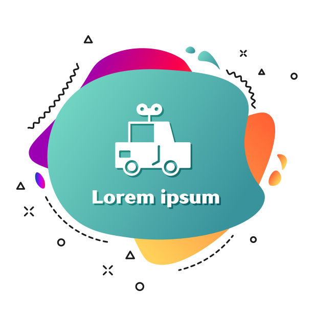 白色玩具车图标孤立在白色背景图片下载