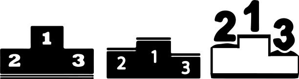 冠军领奖台孤立在白色背景上图片下载