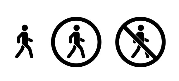 人走和不走的图标设置图片下载