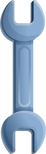 卡通风格的扳手工具图标图片下载