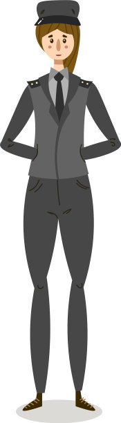 穿着优雅的灰色军装和帽子的女人图片下载