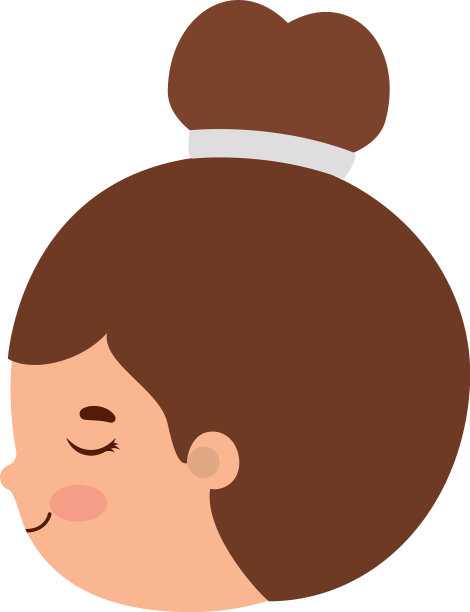 孤立女孩卡通设计图片下载