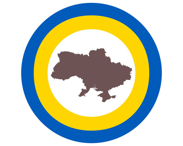 以国旗为背景绘制乌克兰地图图片下载