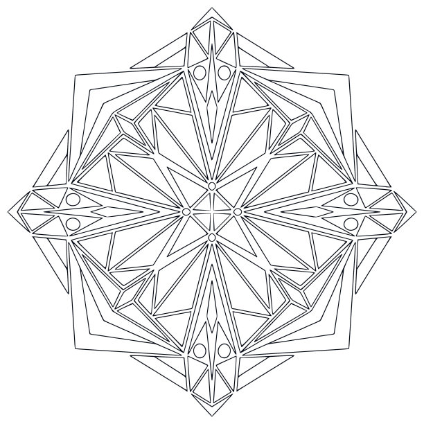 可印刷线条艺术抽象黑白图片下载