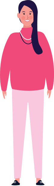 穿着粉色毛衣的女子图标图片下载