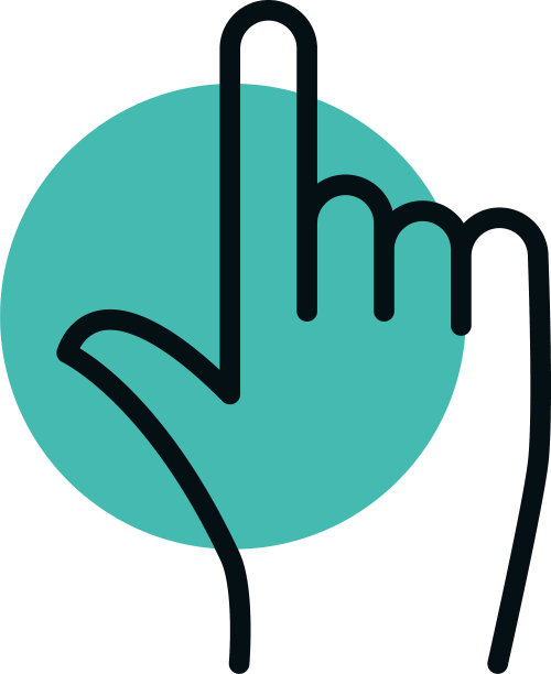 手指选择购物线风格网点颜色图片下载