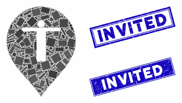 邀请马赛克和垃圾矩形图片下载