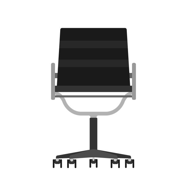 办公椅前视图图标家具座位图片下载