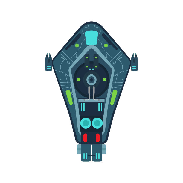 飞船顶视图图标火箭技术图片下载
