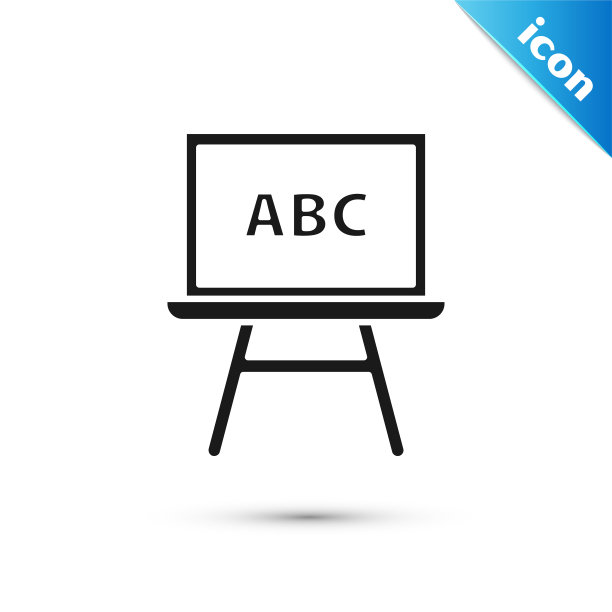 黑色黑板图标孤立在白色背景图片下载