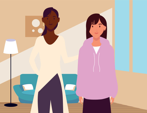 客厅里摆着不同姿势的女人图片下载