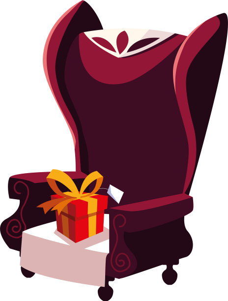 圣诞老人椅子设计的圣诞礼物图片下载