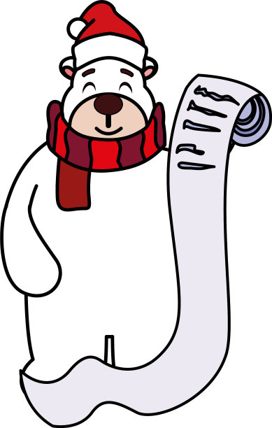 圣诞快乐小熊卡通设计图片下载