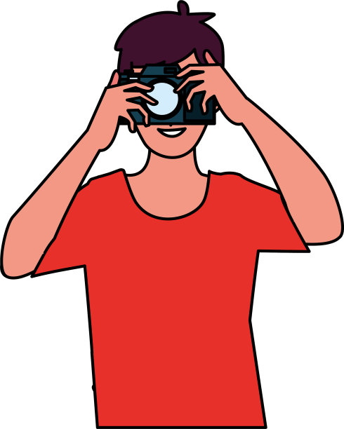 男子拍照设计图片下载