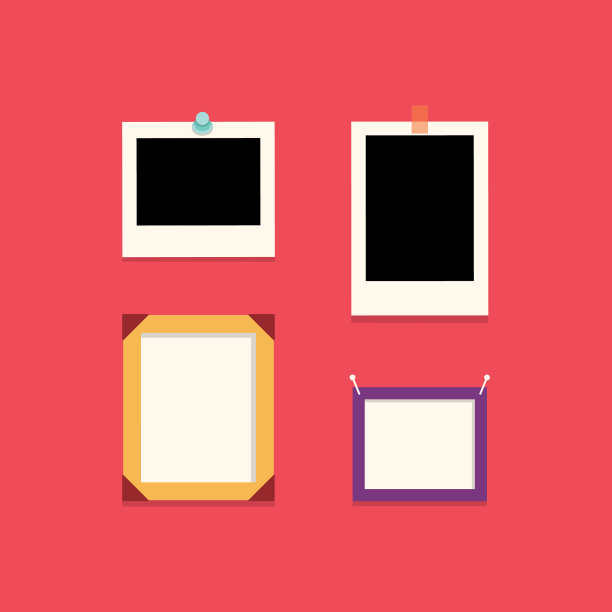 您的照片的复古相框模板图片下载