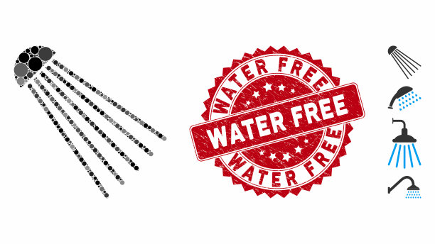 拼贴喷雾源图标与纹理水自由图片下载