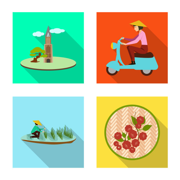 设计越南和传统图标图片下载