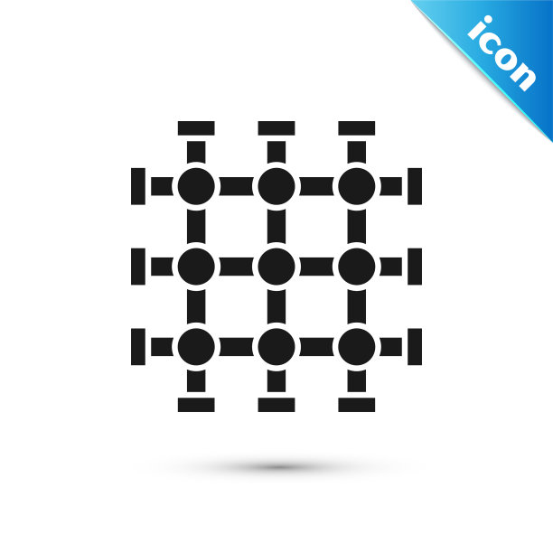 黑色监狱窗口图标孤立在白色上图片下载