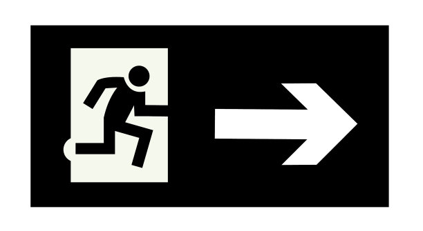 紧急出口标志图片下载